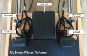 Reformer close up of headrest & shoulder rest